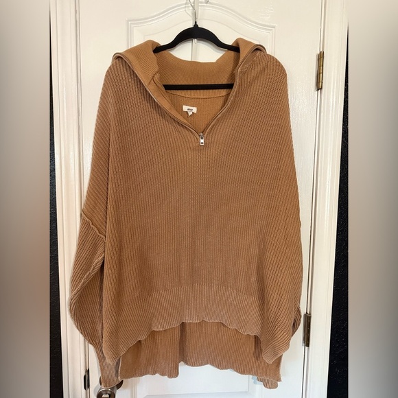 Cozy Aerie V-Neck Tan Sweater for Women - Picture 4 of 7